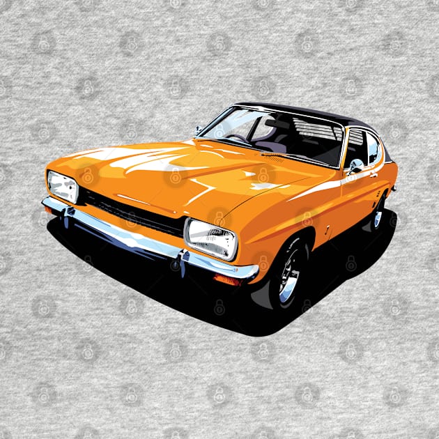 British Ford Capri in orange by candcretro